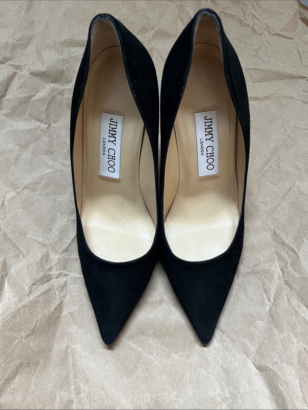Jimmy Choo Black Suede High Heel size 35 5